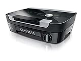 Philips HD6360/20 Avance Collection Tischgrill mit Aromainfusion und rauchigem Grillgeschmack / 2000 Watt, schwarz